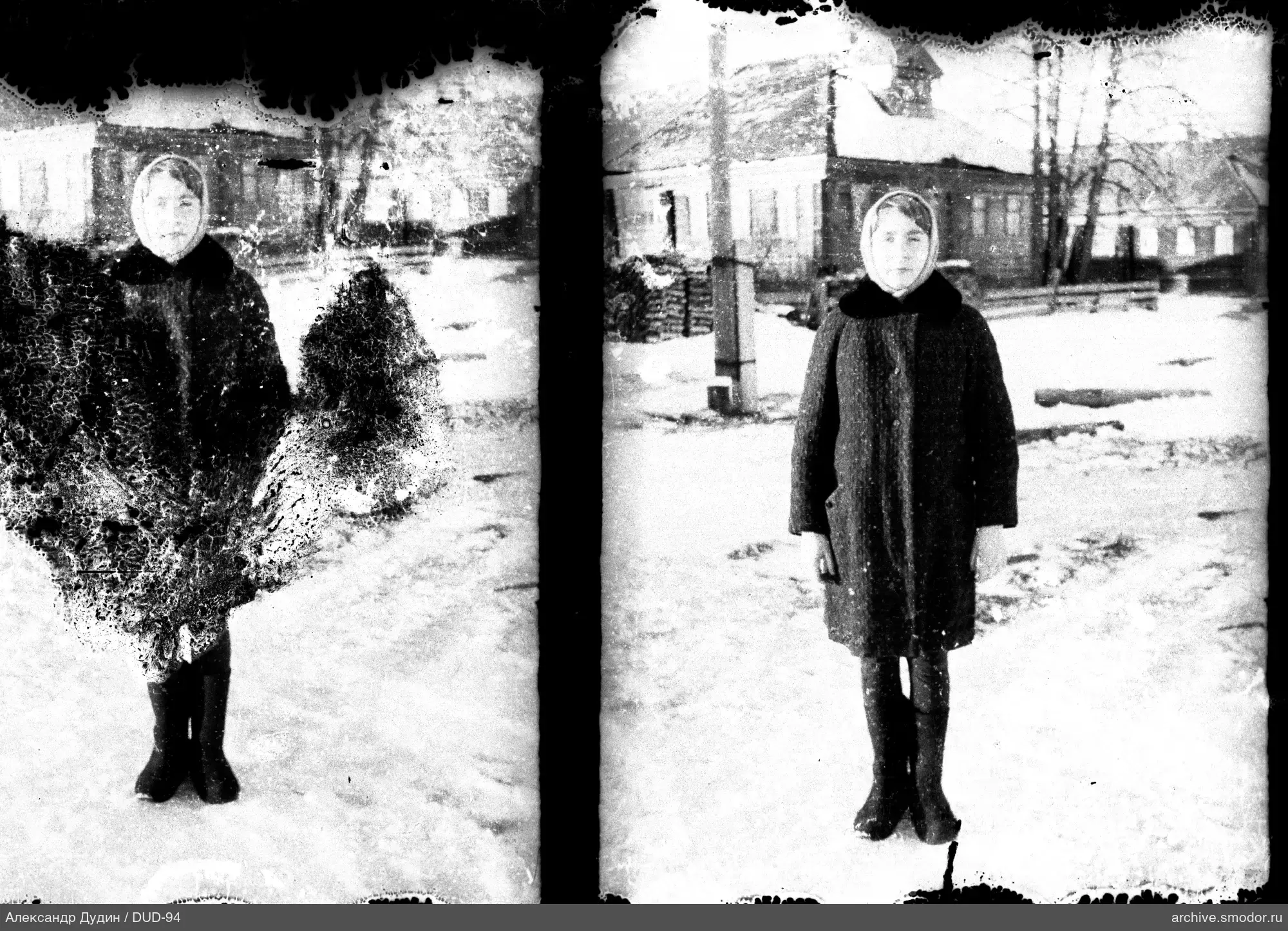 Портрет женщины на снегу