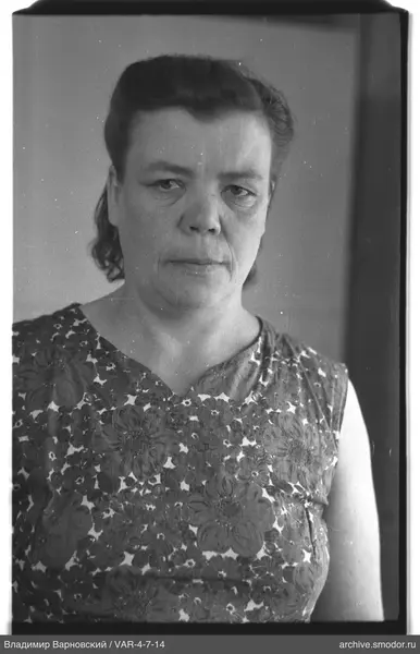 Portrait of a woman in a floral dress