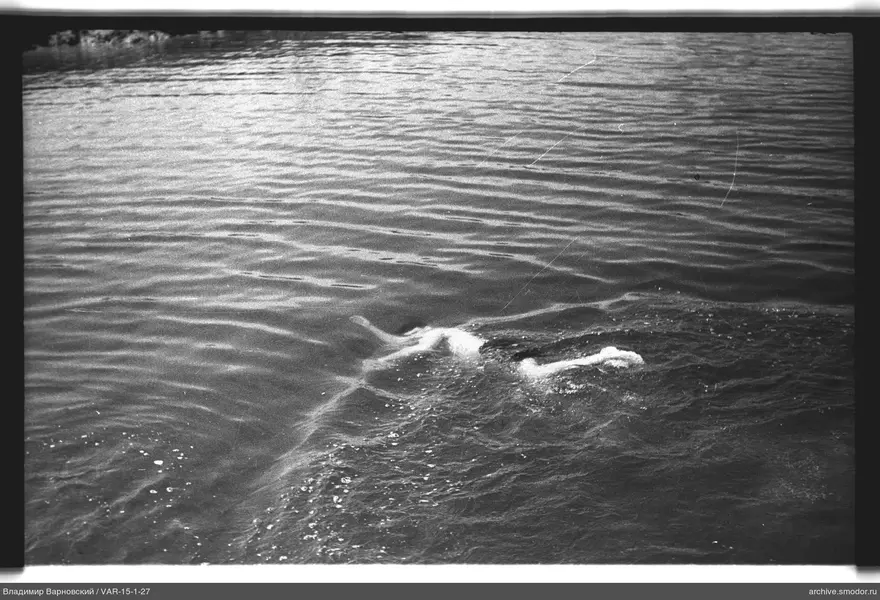 Person submerged in water