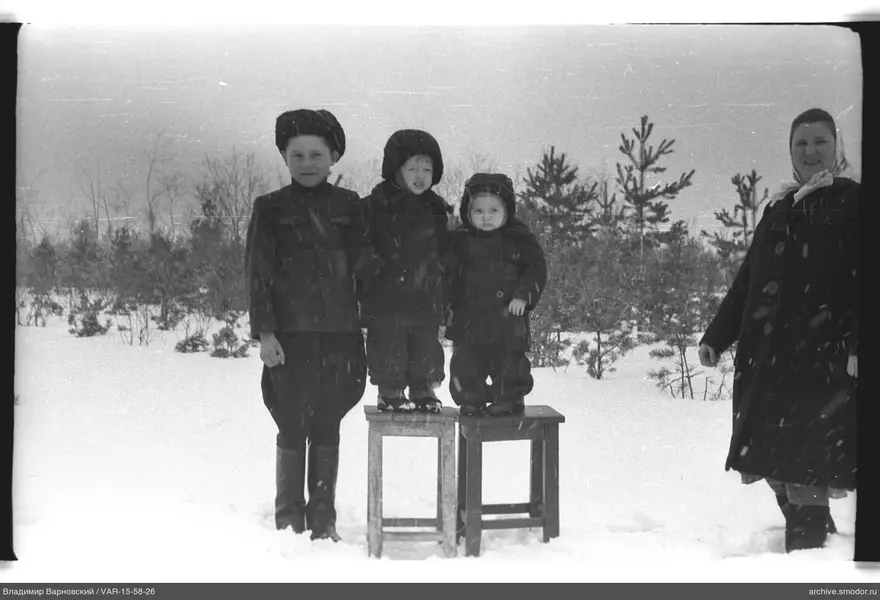 Gruppenfoto auf dem Schnee