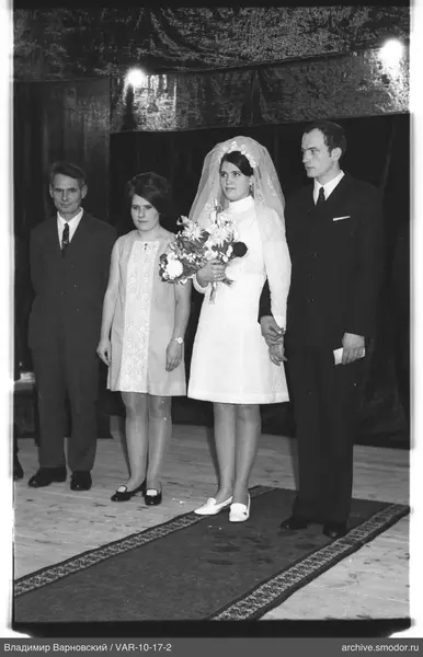 Group portrait of four people