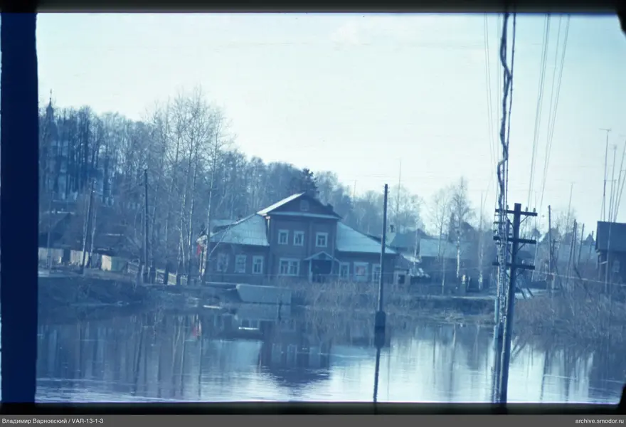 Wooden house by the water