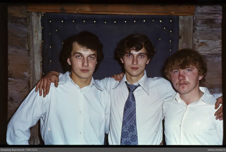 Group portrait of young men
