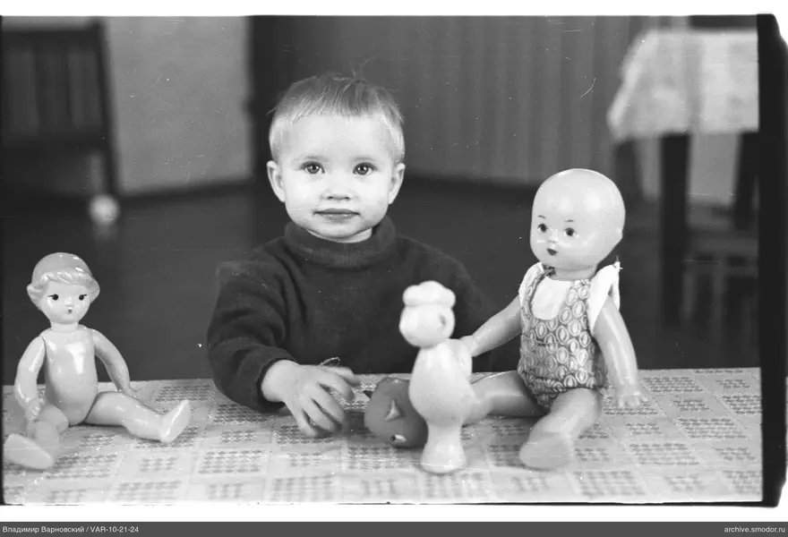Child portrait with toys