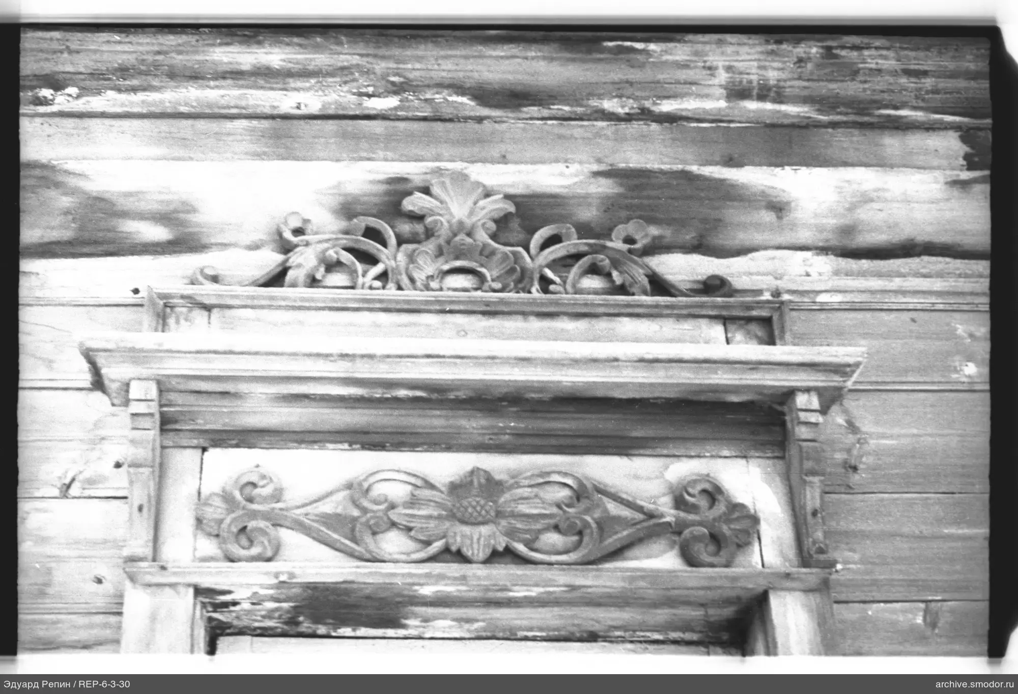 Detail eines Holzarchitektur-Elements