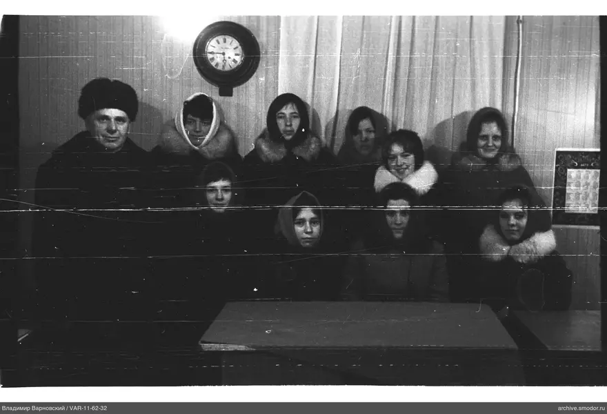 Group portrait of women and man