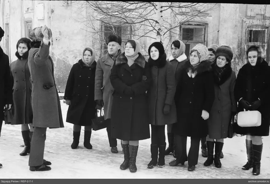 Gruppenaufnahme im Schnee